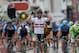 EPSOM, ENGLAND - SEPTEMBER 21: Mark Cavendish of Great Britain and Omega Pharma Quick-Step celebrates winning stage seven of the Tour of Britain from Epsom to Guildford on September 21, 2013 in Epsom, England. (Photo by Harry Engels/Getty Images)