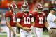 ATLANTA, GA - AUGUST 31: AJ McCarron #10 of the Alabama Crimson Tide against the Virginia Tech Hokies at Georgia Dome on August 31, 2013 in Atlanta, Georgia. (Photo by Kevin C. Cox/Getty Images)