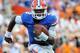 GAINESVILLE, FL - SEPTEMBER 21: Quarterback Tyler Murphy #3 of the Florida Gators rushes upfield in the 2nd quarter against the Tennessee Volunteers September 21, 2013 at Ben Hill Griffin Stadium at Florida Field in Gainesville, Florida. (Photo by Al Messerschmidt/Getty Images)