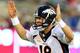 EAST RUTHERFORD, NJ - SEPTEMBER 15: Peyton Manning #18 of the Denver Broncos calls out the play in the fourth quarter against the New York Giants at MetLife Stadium on September 15, 2013 in East Rutherford, New Jersey. The Denver Broncos defeated the New York Giants 41-23. (Photo by Elsa/Getty Images)