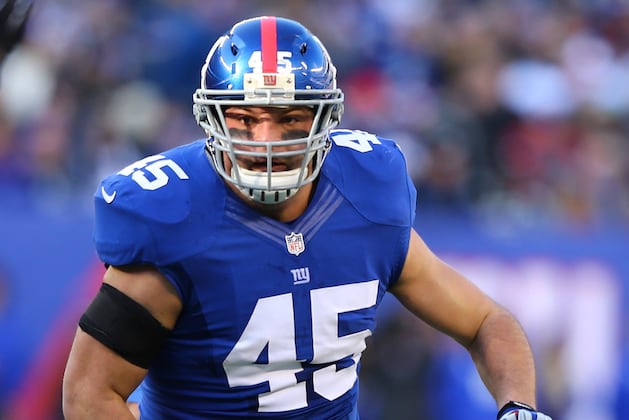 Giants FB Henry Hynoski Questionable to Return Due to Shoulder Injury
