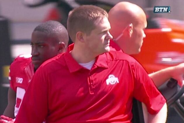 Freshman Carted off with Apparent Leg Injury
