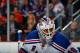 NEWARK, NJ - SEPTEMBER 16: Henrik Lundqvist #30 of the New York Rangers skates against the New Jersey Devils during a preseason game at the Prudential Center on September 16, 2013 in Newark, New Jersey. (Photo by Bruce Bennett/Getty Images)