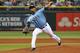 ST. PETERSBURG, FL - SEPTEMBER 22: Pitcher Enny Romero #45 of the Tampa Bay Rays starts against the Baltimore Orioles September 22, 2013 at Tropicana Field in St. Petersburg, Florida. The Rays won 3 - 1. (Photo by Al Messerschmidt/Getty Images)