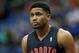 Apr 5, 2013; Minneapolis, MN, USA; Toronto Raptors small forward Rudy Gay (22) looks on in the first half against the Minnesota Timberwolves at Target Center. Mandatory Credit: Jesse Johnson-USA TODAY Sports