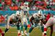 MIAMI GARDENS, FL - SEPTEMBER 22: Ryan Tannehill #17 of the Miami Dolphins calls a play during a game against the Atlanta Falcons at Sun Life Stadium on September 22, 2013 in Miami Gardens, Florida. (Photo by Mike Ehrmann/Getty Images)