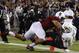 STANFORD, CA - SEPTEMBER 21: Wide receiver Jaelen Strong #21 of the Arizona State Sun Devils dives for a touchdown as linebacker Shayne Skov #11 of the Stanford Cardinal defends during the fourth quarter t at Stanford Stadium on September 21, 2013 in Stanford, California. The Cardinals defeated the Sun Devils 42-28. (Photo by Stephen Lam/Getty Images)