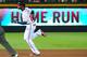 ATLANTA, GA - AUGUST 14: Jason Heyward #22 of the Atlanta Braves rounds the bases after hitting a first inning home run against the Philadelphia Phillies at Turner Field on August 14, 2013 in Atlanta, Georgia. (Photo by Scott Cunningham/Getty Images)