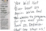 Unhinged Bama Fan Sent A&M Hand-Written Letter