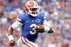 Sep 21, 2013; Gainesville, FL, USA; Florida Gators quarterback Tyler Murphy (3) runs with the ball during the second half against the Tennessee Volunteers at Ben Hill Griffin Stadium. Florida Gators defeated the Tennessee Volunteers 31-17. Mandatory Credit: Kim Klement-USA TODAY Sports