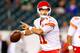 PHILADELPHIA, PA - SEPTEMBER 19: Alex Smith #11 of the Kansas City Chiefs warms up prior to the game against the Philadelphia Eagles at Lincoln Financial Field on September 19, 2013 in Philadelphia, Pennsylvania. (Photo by Rich Schultz/Getty Images)
