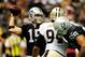 NEW ORLEANS, LA - AUGUST 16: Matt Flynn #15 of the Oakland Raiders is pressured by Cameron Jordan #94 of the New Orleans Saints during a preseason game at the Mercedes-Benz Superdome on August 16, 2013 in New Orleans, Louisiana. (Photo by Stacy Revere/Getty Images)