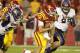 AMES, IA - AUGUST 31: Defensive lineman Chris Jepsen #91 and defensive tackle Xavier Williams #98 of the Northern Iowa Panthers both put pressure on quarterback Sam B. Richardson #12 of the Iowa State Cyclones in the second half of play at Jack Trice Stadium on August 31, 2013 in Ames, Iowa. Northern Iowa defeated Iowa State 28-20. (Photo by David K Purdy/Getty Images)