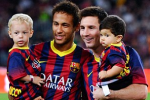 Images: Messi, Neymar Show Off Their Kids 