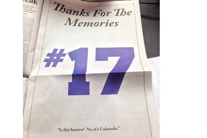 Denver Post Ad Honors Helton Before Last Home Game