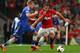 MANCHESTER, ENGLAND - AUGUST 26: Robin van Persie of Manchester United competes with Andre Shurrle (L) and Gary Cahill of Chelsea during the Barclays Premier League match between Manchester United and Chelsea at Old Trafford on August 26, 2013 in Manchester, England. (Photo by Alex Livesey/Getty Images)