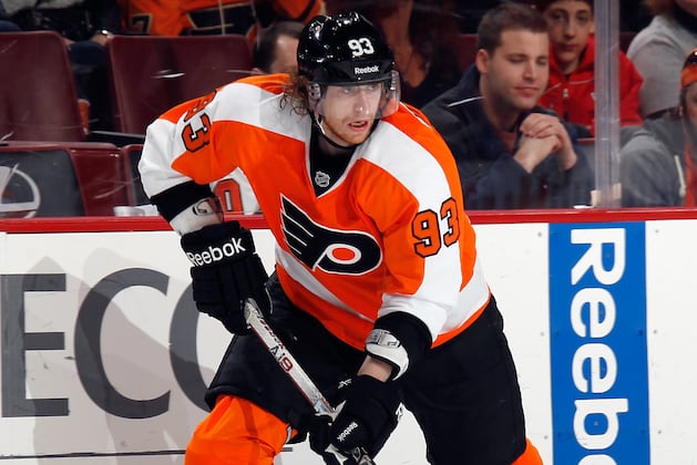 Philadelphia Flyers Forward Jakub Voracek Leaves with Upper-Body Injury