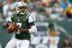 EAST RUTHERFORD, NJ - SEPTEMBER 22: Quarterback Geno Smith #7 of the New York Jets looks to pass against the Buffalo Bills during a game at MetLife Stadium on September 22, 2013 in East Rutherford, New Jersey. The Jets defeated the Bills 27-20. (Photo by Rich Schultz /Getty Images)