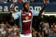 LONDON, ENGLAND - AUGUST 21: Christian Benteke of Aston Villa celebrates after scoring a goal to level the scores at 1-1 during the Barclays Premier League match between Chelsea and Aston Villa at Stamford Bridge on August 21, 2013 in London, England. (Photo by Scott Heavey/Getty Images)