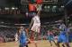 HOUSTON, TX - APRIL 27: Terrence Jones #6 of the Houston Rockets dunks the ball during the Game Three of the Western Conference Quarterfinals between the Houston Rockets and the Oklahoma City Thunder during the 2013 NBA Playoffs on April 27, 2013 at the Toyota Center in Houston, Texas. NOTE TO USER: User expressly acknowledges and agrees that, by downloading and or using this photograph, User is consenting to the terms and conditions of the Getty Images License Agreement. Mandatory Copyright Notice: Copyright 2013 NBAE (Photo by Layne Murdoch/NBAE via Getty Images)
