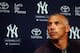 CHICAGO, IL - AUGUST 05: Manager Joe Girardi of the New York Yankees speaks to the media before the Yankees take on the Chicago White Sox at U.S. Cellular Field on August 5, 2013 in Chicago, Illinois. (Photo by Jonathan Daniel/Getty Images)