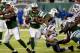 Sep 22, 2013; East Rutherford, NJ, USA; New York Jets running back Bilal Powell (29) with the ball against the Buffalo Bills at MetLife Stadium. Mandatory Credit: Robert Deutsch-USA TODAY Sports