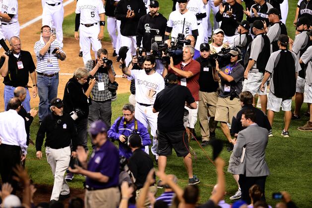 Rockies Todd Helton Goes out with a Blast in Final Home Game