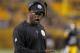 PITTSBURGH, PA - AUGUST 10: Mike Tomlin of the Pittsburgh Steelers screams at the referee during the game against the New York Giants on August 10, 2013 at Heinz Field in Pittsburgh, Pennsylvania. (Photo by Justin K. Aller/Getty Images)