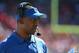 September 22, 2013; San Francisco, CA, USA; Indianapolis Colts offensive coordinator Pep Hamilton watches from the sideline during the third quarter against the San Francisco 49ers at Candlestick Park. Mandatory Credit: Kyle Terada-USA TODAY Sports