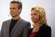Apr 25, 2012; New York, NY, USA; ESPN SportsNation hosts Colin Cowherd (left) and Michelle Beadle during the Madden 13 cover unveiling on the set of SportsNation at Times Square. Mandatory Credit: Jerry Lai-USA TODAY Sports
