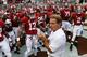 TUSCALOOSA, AL - SEPTEMBER 21: Head coach Nick Saban of the Alabama Crimson Tide prepares to lead his team onto the field to face the Colorado State Rams at Bryant-Denny Stadium on September 21, 2013 in Tuscaloosa, Alabama. (Photo by Kevin C. Cox/Getty Images)