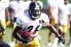 Aug 12, 2013; Latrobe, PA, USA; Pittsburgh Steelers running back Le'Veon Bell (26) participates during training camp drills at Saint Vincent College. Mandatory Credit: Charles LeClaire-USA TODAY Sports