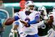 Sep 22, 2013; East Rutherford, NJ, USA; Buffalo Bills quarterback EJ Manuel (3) throws a pass during the third quarter against the New York Jets at MetLife Stadium. Mandatory Credit: Anthony Gruppuso-USA TODAY Sports