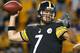 PITTSBURGH, PA - SEPTEMBER 22: Ben Roethlisberger #7 of the Pittsburgh Steelers drops back to pass during warm ups before the game against the Chicago Bears on September 22, 2013 at Heinz Field in Pittsburgh, Pennsylvania. (Photo by Justin K. Aller/Getty Images)