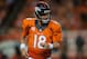 DENVER, CO - SEPTEMBER 5: Quarterback Peyton Manning #18 of the Denver Broncos walks off after going out on downs against the Baltimore Ravens during the game at Sports Authority Field at Mile High on September 5, 2013 in Denver Colorado. (Photo by Dustin Bradford/Getty Images)