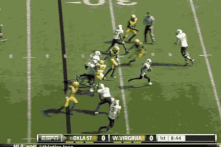 Oklahoma State's Josh Stewart Takes a Short Pass 73 Yards to the House