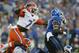 Sep 28, 2013; Lexington, KY, USA; Florida Gators linebacker Ronald Powell (7) tackles Kentucky Wildcats running back Jo Jo Kemp (3) at Commonwealth Stadium. Mandatory Credit: Mark Zerof-USA TODAY Sports