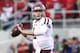 Sep 28, 2013; Fayetteville, AR, USA; Texas A&M Aggies quarterback Johnny Manziel (2) looks to pass against the Arkansas Razorbacks during the first quarter at Donald W. Reynolds Razorback Stadium. Mandatory Credit: Nelson Chenault-USA TODAY Sports