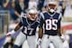 FOXBORO, MA - SEPTEMBER 12: Aaron Dobson #17 of the New England Patriots celebrates his touchdown with Kenbrell Thompkins #85 of the New England Patriots in the first quarter against the New York Jets at Gillette Stadium on September 12, 2013 in Foxboro, Massachusetts. (Photo by Jim Rogash/Getty Images)