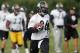 LONDON, ENGLAND - SEPTEMBER 27: Running back Le'Veon Bell in action during a Pittsburgh Steelers training session at the Twyford Avenue Sports Ground on September 27, 2013 in London, England. (Photo by Harry Engels/Getty Images)