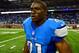 Sep 8, 2013; Detroit, MI, USA; Detroit Lions running back Reggie Bush (21) walks off the field after defeating the Minnesota Vikings 34-24 at Ford Field. Mandatory Credit: Andrew Weber-USA TODAY Sports