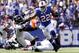 Sep 29, 2013; Orchard Park, NY, USA; Buffalo Bills running back Fred Jackson (22) runs past Baltimore Ravens outside linebacker Courtney Upshaw (91) during the first half at Ralph Wilson Stadium. Mandatory Credit: Kevin Hoffman-USA TODAY Sports