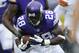 MINNEAPOLIS, MN - SEPTEMBER 22: Adrian Peterson #28 of the Minnesota Vikings carries the football during the game against the Cleveland Browns on September 22, 2013 at Mall of America Field at the Hubert H. Humphrey Metrodome in Minneapolis, Minnesota. (Photo by Hannah Foslien/Getty Images)