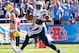 Sep 29, 2013; San Diego, CA, USA; San Diego Chargers tight end Antonio Gates (85) scores a touchdown on a 56-yard pass play from quarterback Philip Rivers (not pictured) during second half action against the Dallas Cowboys at Qualcomm Stadium. Mandatory Credit: Robert Hanashiro-USA TODAY Sports