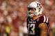 COLLEGE STATION, TX - SEPTEMBER 14: Mike Evans #13 of Texas A&M Aggies reacts to a play in the fourth quarter during the game against the Alabama Crimson Tide at Kyle Field on September 14, 2013 in College Station, Texas. (Photo by Scott Halleran/Getty Images)