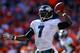 DENVER, CO - SEPTEMBER 29: Quarterback Michael Vick #7 of the Philadelphia Eagles throws a pass during the second quarter against the Denver Broncos at Sports Authority Field Field at Mile High on September 29, 2013 in Denver, Colorado. (Photo by Justin Edmonds/Getty Images)