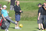 Rooney, McIlroy Play Football on Golf Course