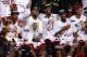 MIAMI, FL - JUNE 20: Dwyane Wade #3, LeBron James #6, Chris Bosh #1, Norris Cole #30 and Shane Battier #31 of the Miami Heat celebrate after defeating the San Antonio Spurs 95-88 to win Game Seven of the 2013 NBA Finals at AmericanAirlines Arena on June 20, 2013 in Miami, Florida. NOTE TO USER: User expressly acknowledges and agrees that, by downloading and or using this photograph, User is consenting to the terms and conditions of the Getty Images License Agreement. (Photo by Mike Ehrmann/Getty Images)