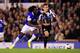 LIVERPOOL, ENGLAND - SEPTEMBER 30: Everton striker Romelu Lukaku (l) challenges Mathieu Debuchy of Newcastle during the Barclays Premier League match between Everton and Newcastle United at Goodison Park on September 30, 2013 in Liverpool, England. (Photo by Stu Forster/Getty Images)