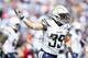 SAN DIEGO, CA - SEPTEMBER 29: Running back Danny Woodhead #39 of the San Diego Chargers celebrates a touchdown against the Dallas Cowboys in the first half at Qualcomm Stadium on September 29, 2013 in San Diego, California. (Photo by Jeff Gross/Getty Images)